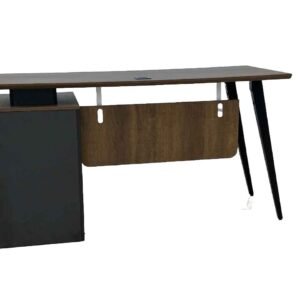 Large Wooden Office Desk 140x75 CM with Cabinet & Drawer