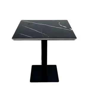 Black Ceramic Tea Table – Modern Square Side Table 75×70 cm
