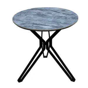 Round Gray Ceramic Tea Table – 75 cm Modern Design