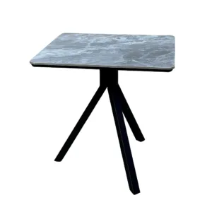 Modern Square Grey Ceramic Dining Table – 75x70 cm | HY-70F/SQ/GREY