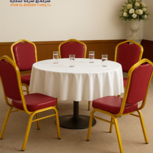banquet-chair-with-red-upholstery-with-golden-frame